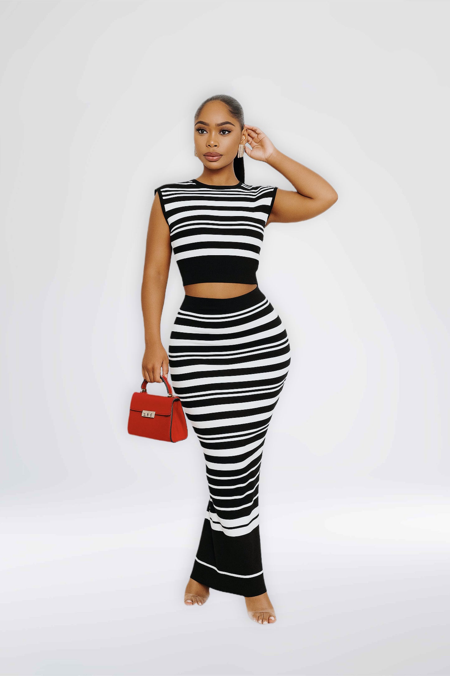 Striped Knit Skirt