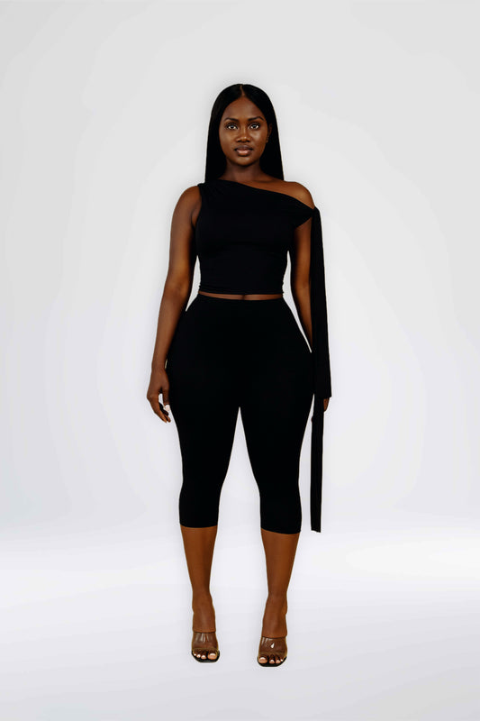 Black Capri Set