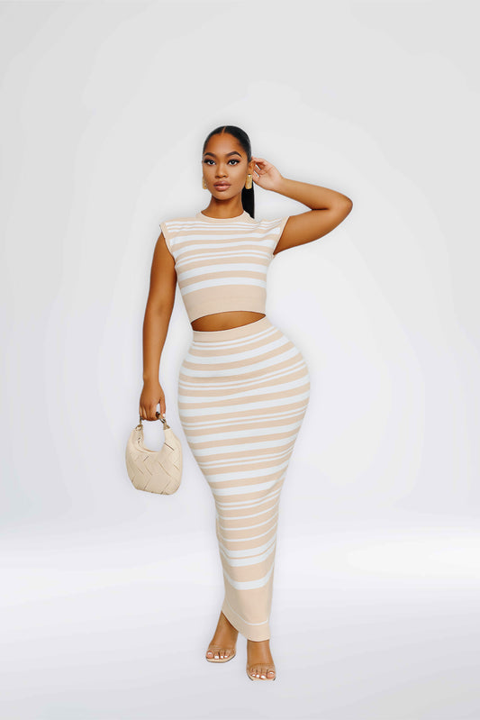 Striped Knit Skirt