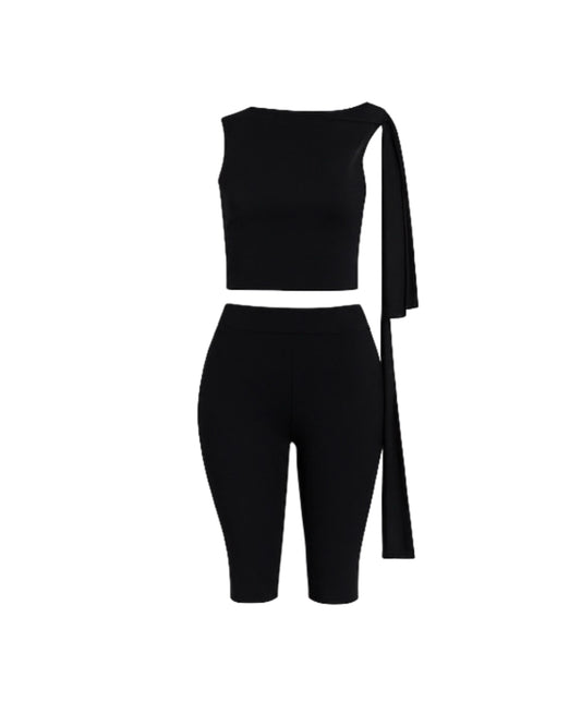Black Capri Set